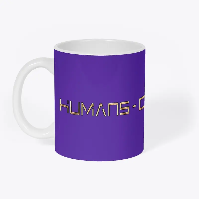 Humans Can't Reboot Gold Logo Mug