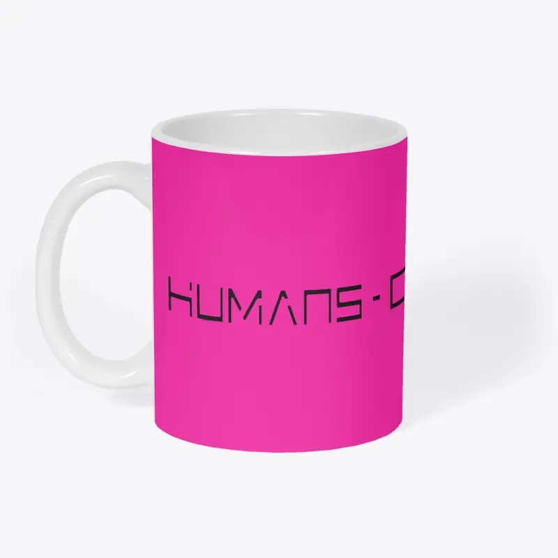 Humans Can't Reboot Black Logo Mug